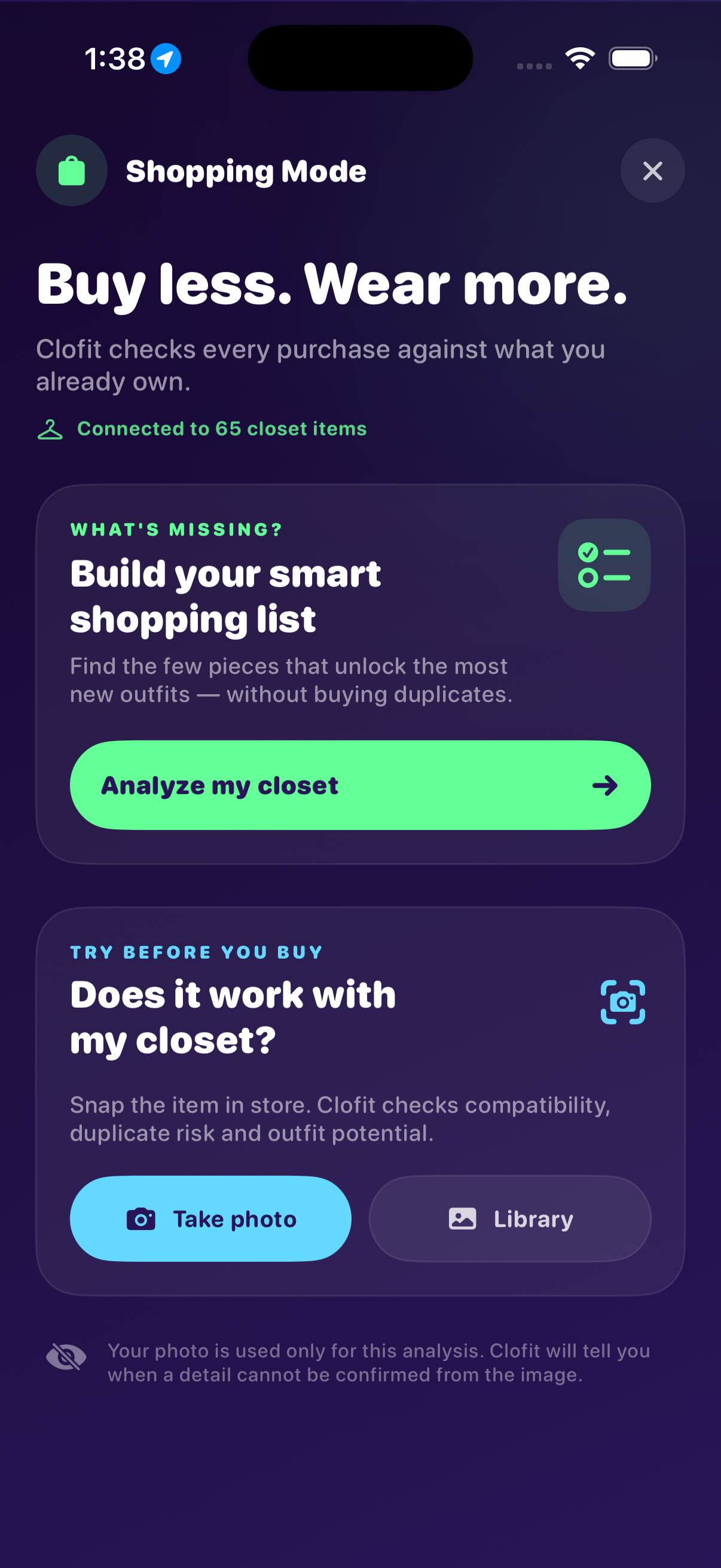 Assistant shopping Clofit