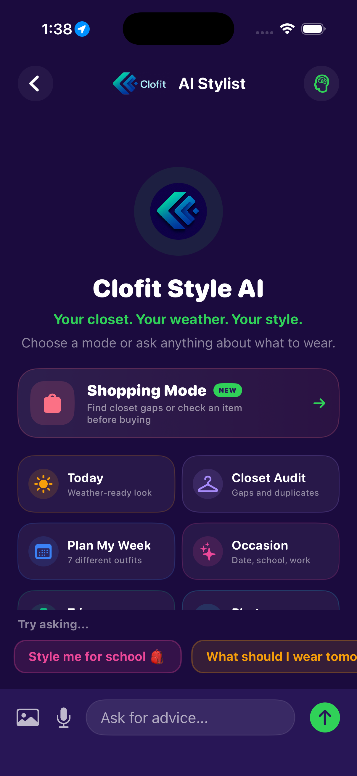 Conversation avec Clofit AI